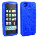Wholesale iPhone 4 4S 3D Clock Work Case (Blue)